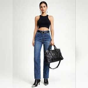 Vintage 70s High Waist Straight Leg Jeans Size 26